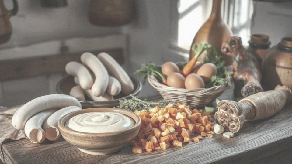 Jakie składniki są potrzebne do przygotowania żurku z kiełbasą i jajkiem?
