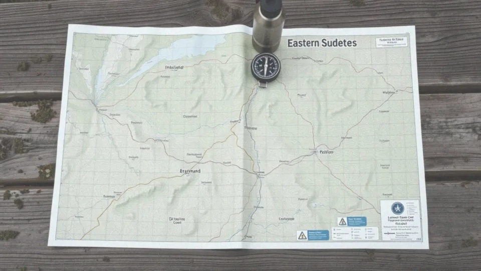 Jakie informacje zawiera mapa turystyczna Sudetów Wschodnich?